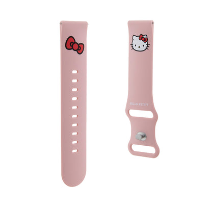 Λουράκι Hello Kitty Silicone Kitty Head για Samsung Galaxy Watch / Huawei Watch 46mm / 45mm / 41mm Series, Ροζ