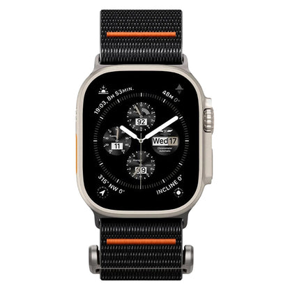 Spigen DuraPro Flex Band for Apple Watch 49mm / 46mm / 45mm / 44mm Series, Black Orange AMP05981