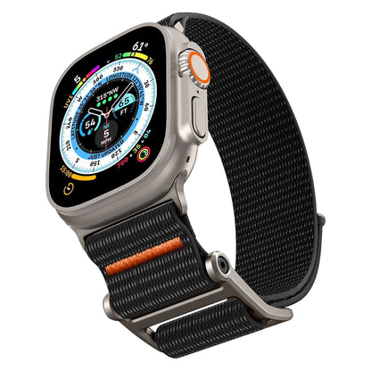 Spigen DuraPro Flex Band for Apple Watch 49mm / 46mm / 45mm / 44mm Series, Black Orange AMP05981