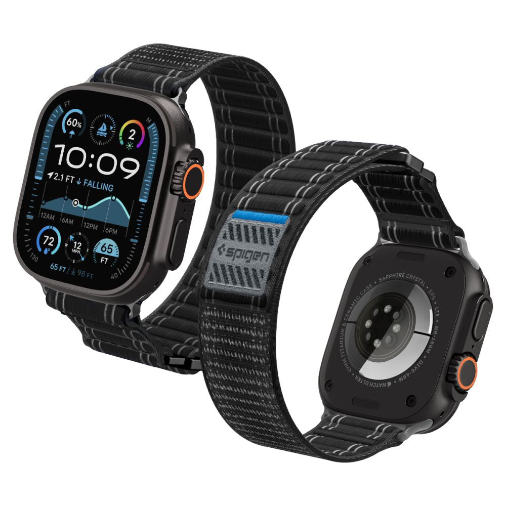 Λουράκι Spigen WBF0 για Apple Watch 49mm / 46mm / 45mm / 44mm Series, Μαύρο