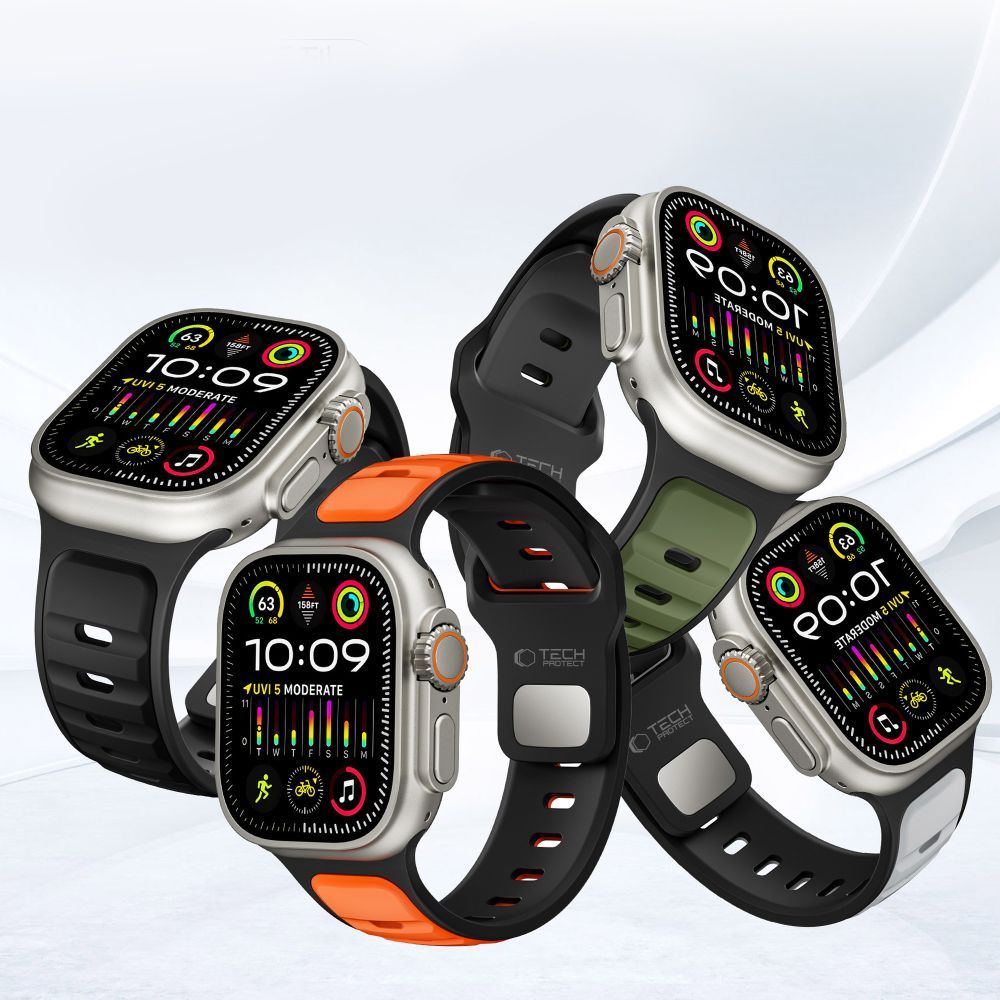Λουράκι Tech-Protect Iconband Line για Apple Watch 49mm / 46mm / 45mm / 44mm Series, Μαύρο
