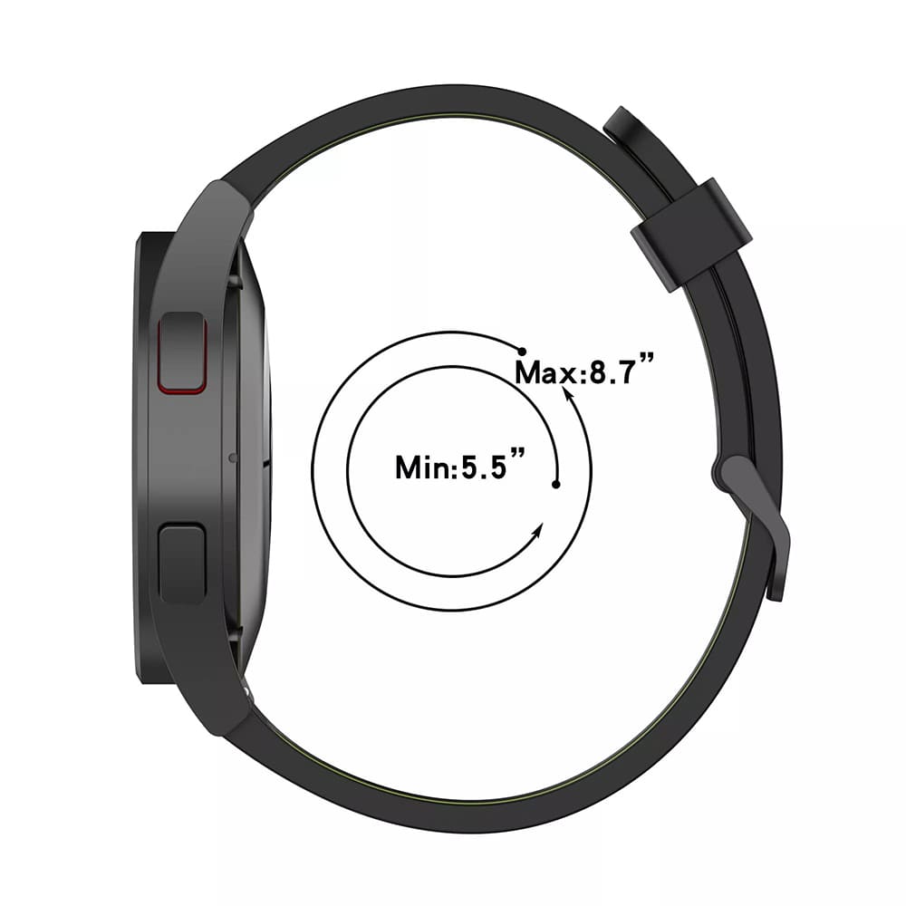 Λουράκι Techsuit W002 για Huawei Watch / Xiaomi Watch Series, 22mm, Μαύρο
