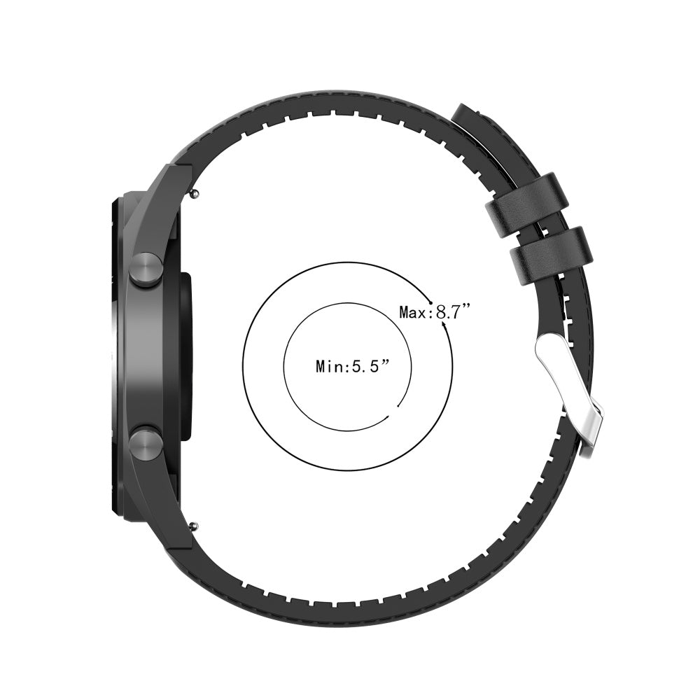 Λουράκι Techsuit W007 για Samsung Galaxy Watch / Huawei Watch Series, 20mm, Μαύρο