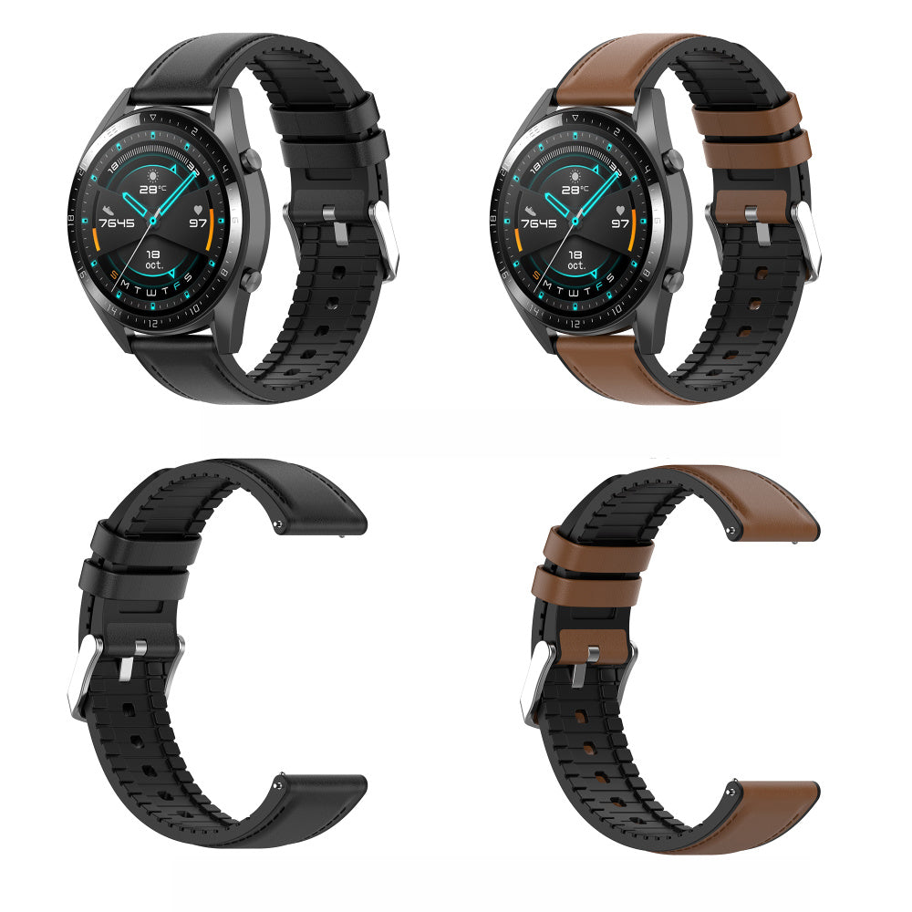 Λουράκι Techsuit W007 για Samsung Galaxy Watch / Huawei Watch Series, 20mm, Μαύρο