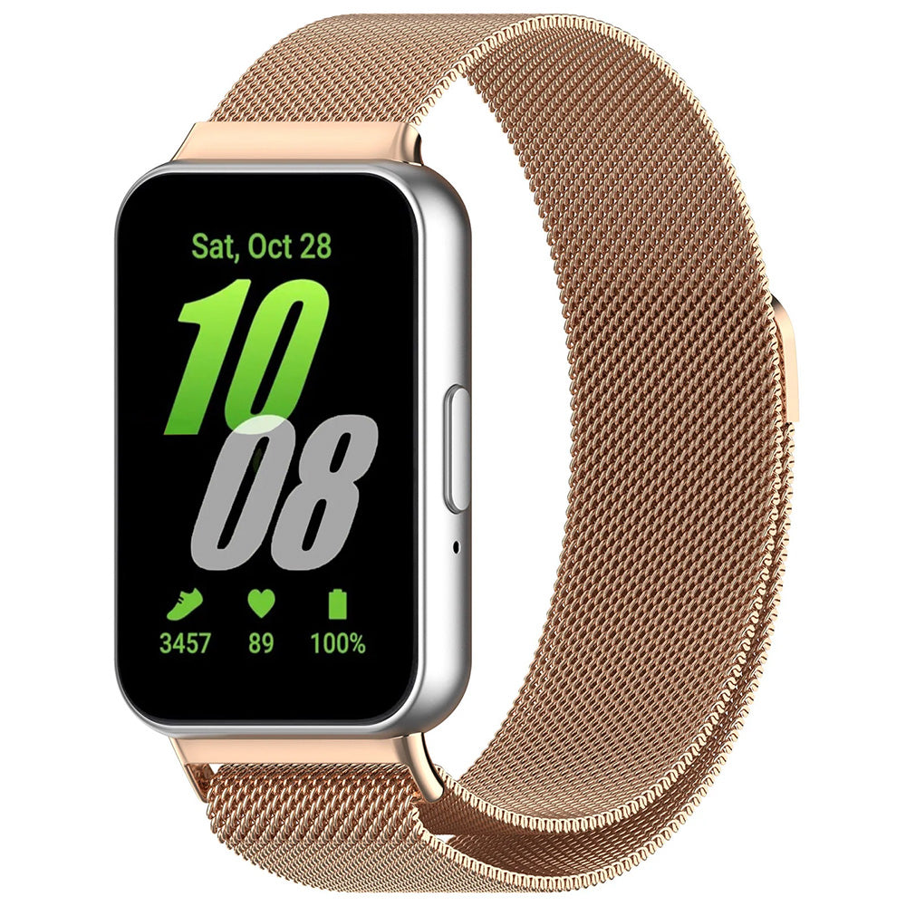 Techsuit W009 Strap for Samsung Galaxy Fit3 R39M, Rose Gold