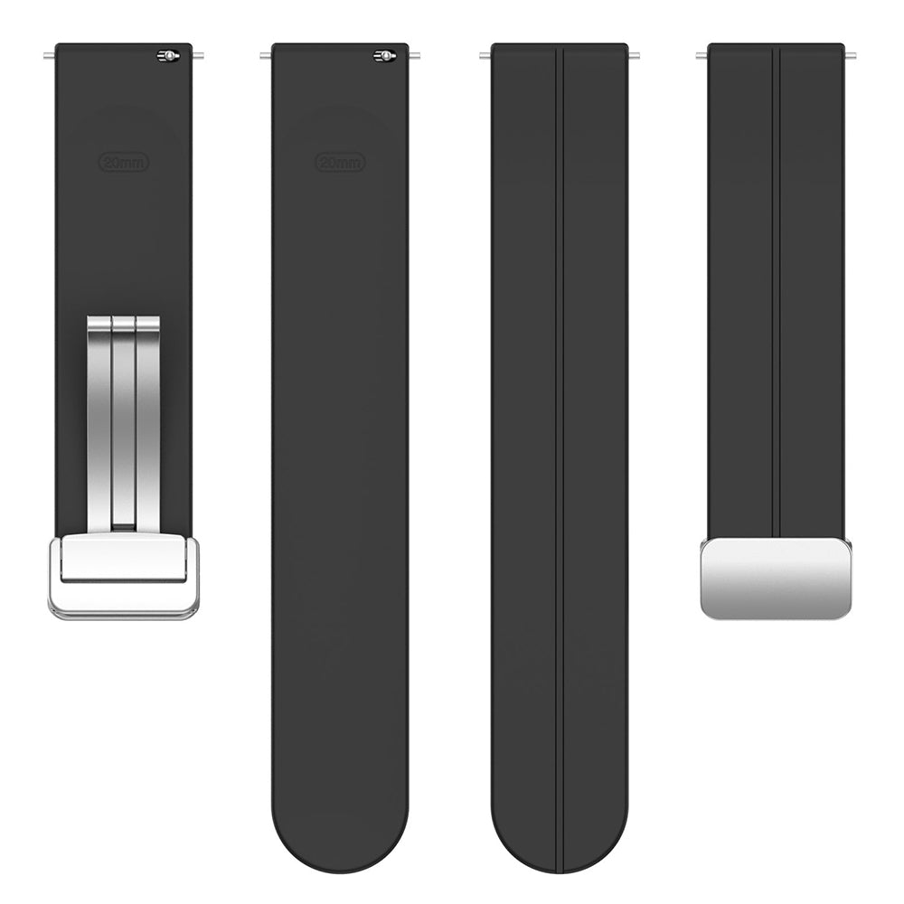 Λουράκι Techsuit W011 για Samsung Galaxy Watch / Huawei Watch Series, 20mm, Μαύρο