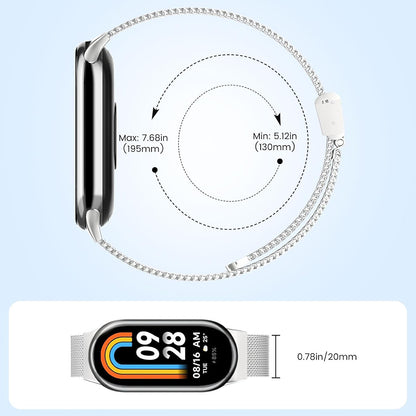 Λουράκι Techsuit W022 για Xiaomi Smart Band 9 / 8, 15mm, Χρυσό