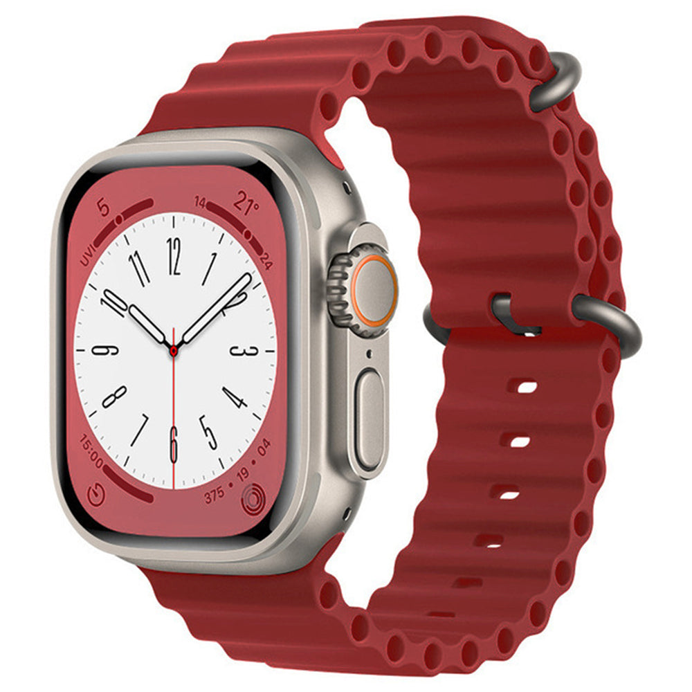 Λουράκι Techsuit W038 για Apple Watch 42mm / 41mm / 40mm / 38mm Series, Σκούρο Κόκκινο