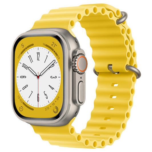 Λουράκι Techsuit W038 για Apple Watch 49mm / 46mm / 45mm / 44mm / 42mm Series, Κίτρινο