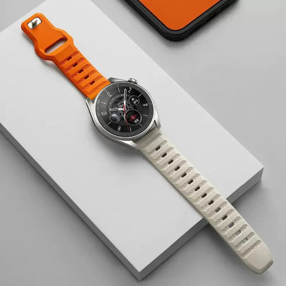Λουράκι Techsuit W050 για Samsung Galaxy Watch / Huawei Watch Series, Πορτοκαλί Μπεζ