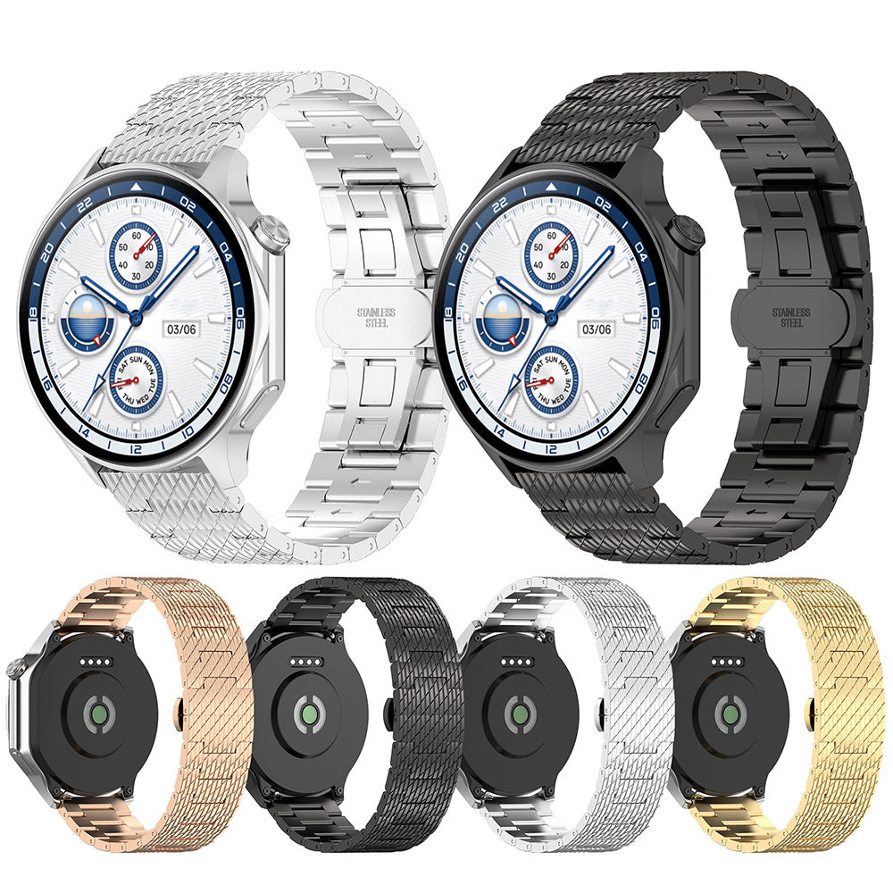 Λουράκι Techsuit W052 για Samsung Galaxy Watch / Huawei Watch Series, 20mm, Ροζ Χρυσό