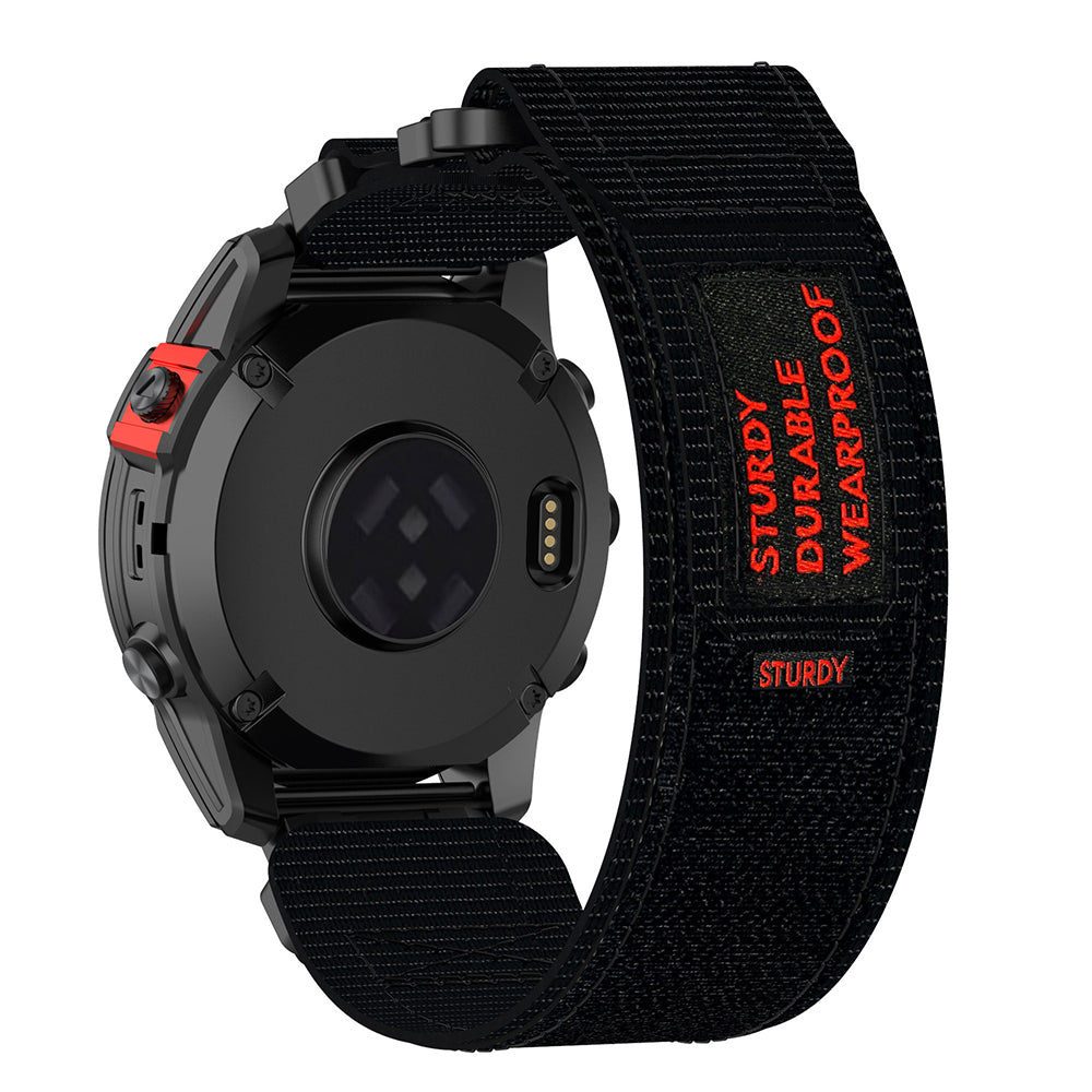 Λουράκι Techsuit W057 για Garmin Watch Fenix / Forerunner Series, 22mm, Μαύρο