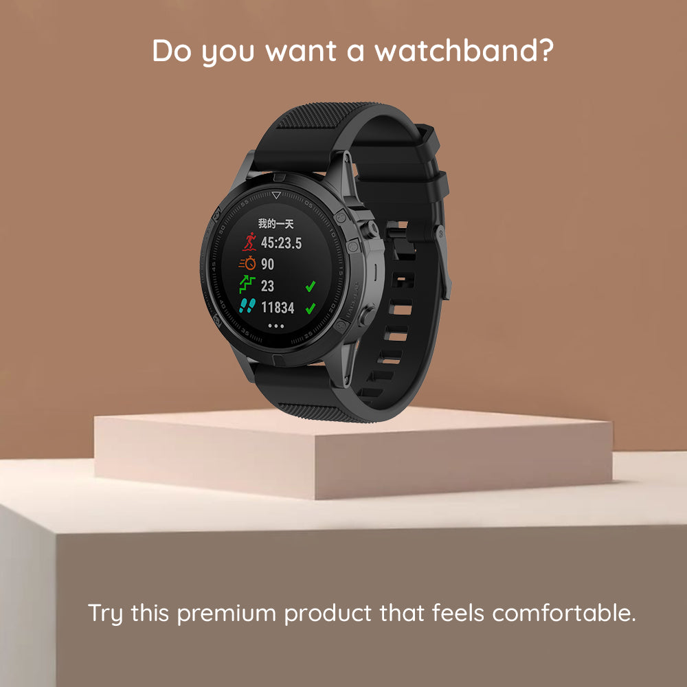 Λουράκι Techsuit W058 για Garmin Instinct / Approach / Fenix Watch Series, 20mm, Μαύρο