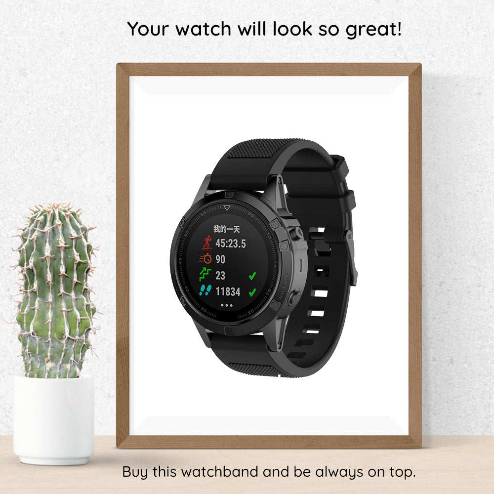 Λουράκι Techsuit W058 για Garmin Instinct / Approach / Fenix Watch Series, 20mm, Μαύρο