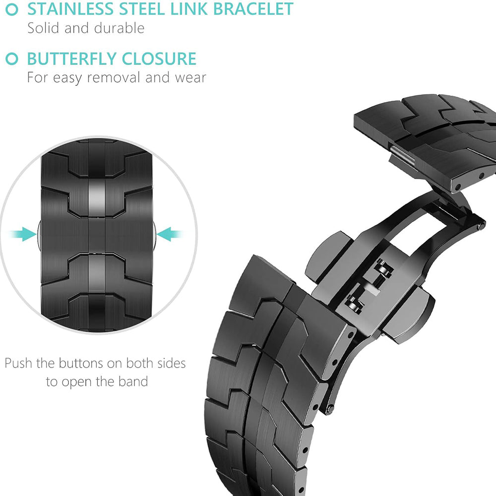 Λουράκι Techsuit W063 για Apple Watch 49mm / 46mm / 45mm / 44mm / 42mm Series, Μαύρο