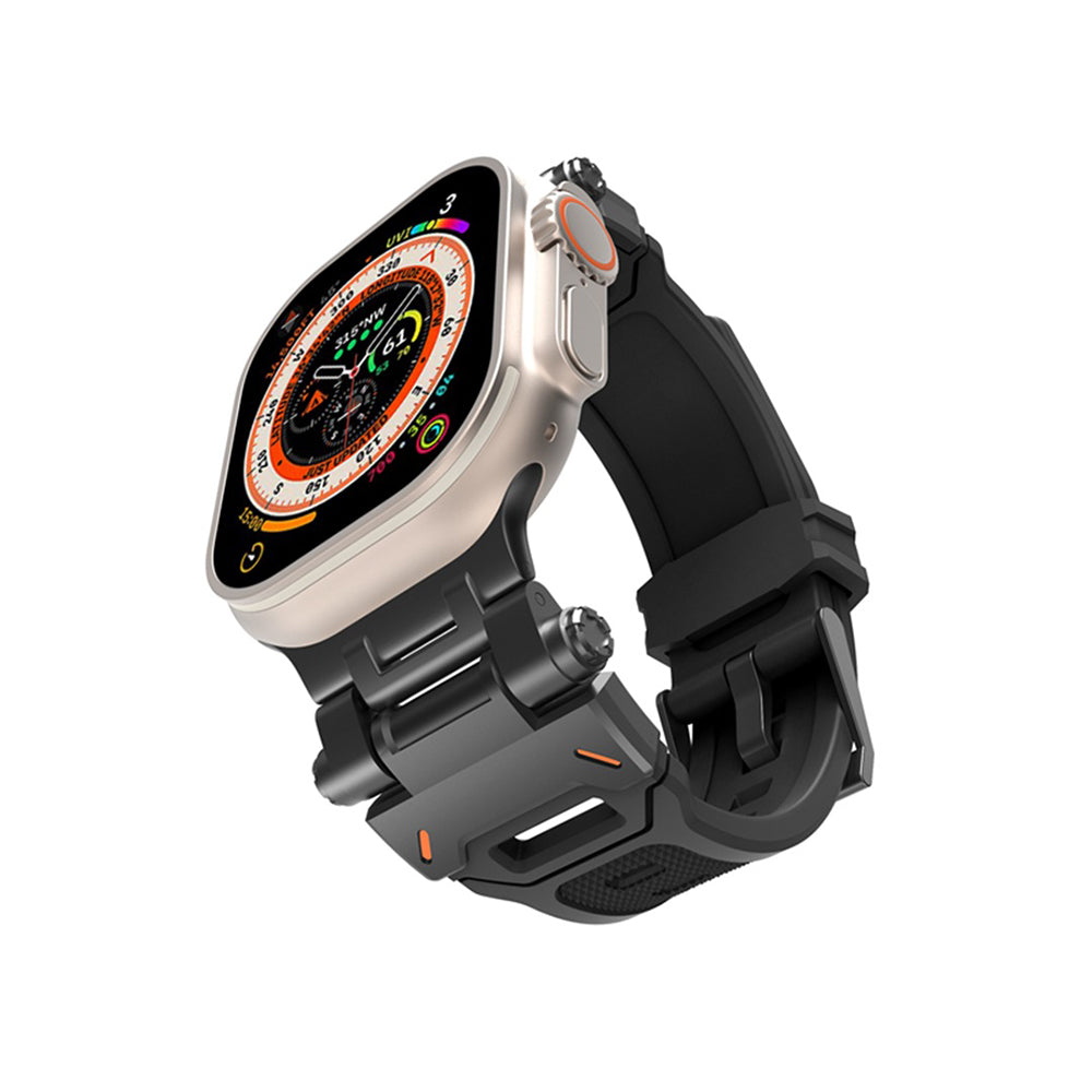Λουράκι Techsuit W064 για Apple Watch 49mm / 46mm / 45mm / 44mm / 42mm Series, Μαύρο