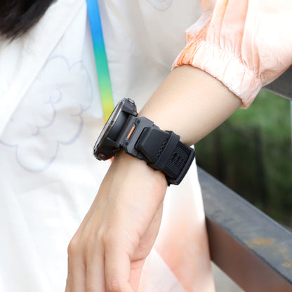 Λουράκι Techsuit W068 για Garmin Watch Fenix Series, 26mm, Μαύρο Πορτοκαλί