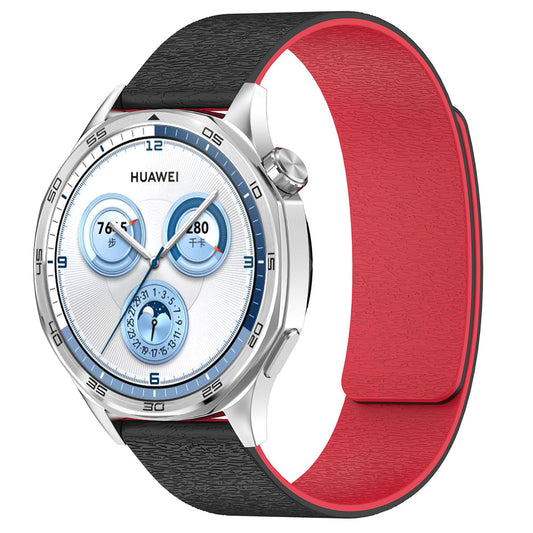 Λουράκι Techsuit W074 για Huawei Watch / Garmin Watch Series, 18mm, Μαύρο Κόκκινο