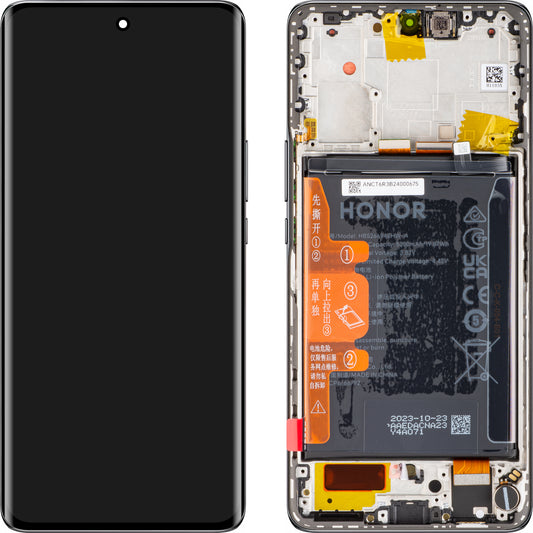 Οθόνη αφής Οθόνη αφής Honor Magic6 Lite, με πλαίσιο και μπαταρία, μαύρο μεσάνυχτα, πακέτο σέρβις 0235AHHP