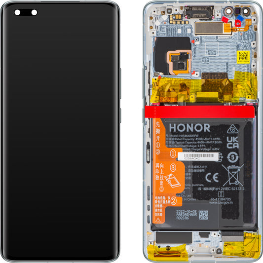 Οθόνη αφής με οθόνη αφής Honor Magic4 Pro, με πλαίσιο και μπαταρία, τυρκουάζ, πακέτο σέρβις 0235AGXC