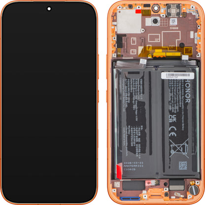 Honor 600 Touchscreen Display, with Frame and Battery, Orange, Service Pack 0235ATSP
