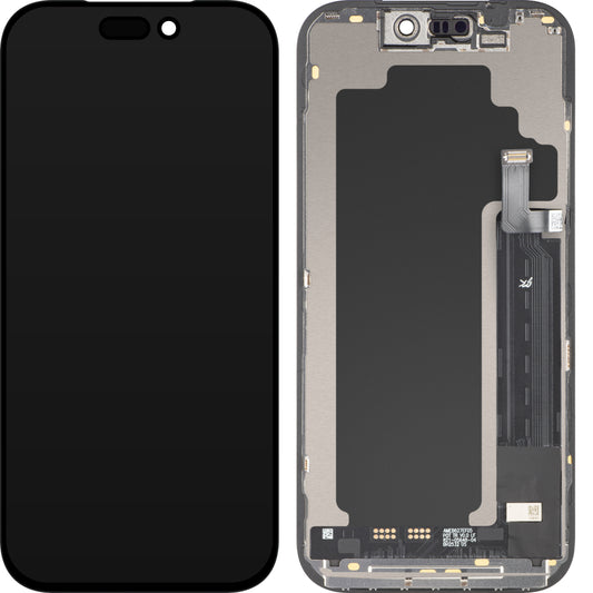 JK Touchscreen Display for Apple iPhone 17 Pro, with Frame, Movable IC In-Cell LCD Version, Black