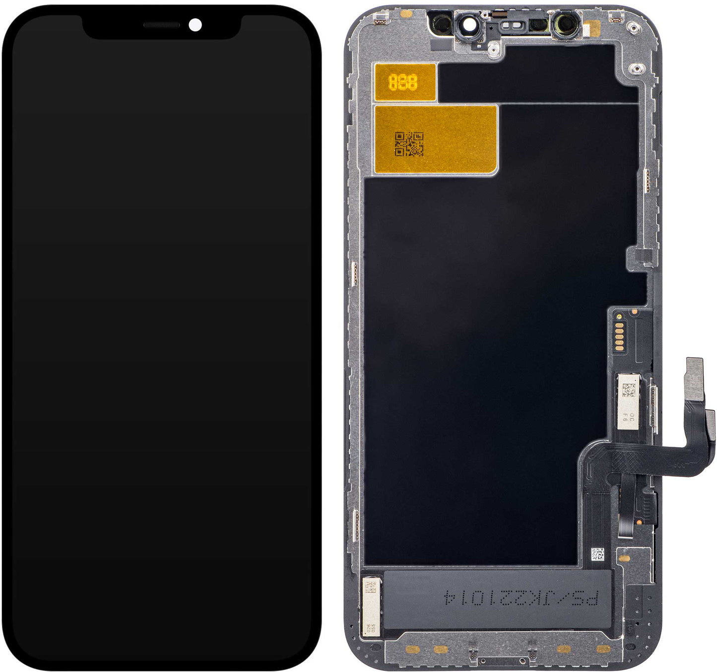 JK Οθόνη αφής για Apple iPhone 12 / 12 Pro, με πλαίσιο, έκδοση LCD εντός κυψέλης, μαύρο