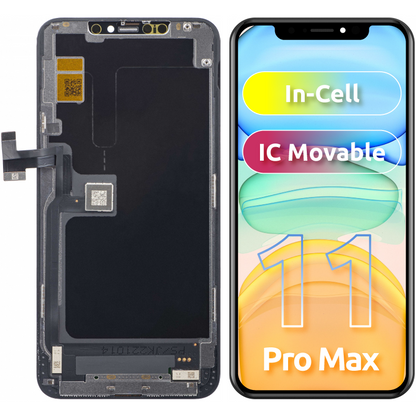 Οθόνη αφής JK για Apple iPhone 11 Pro Max, με πλαίσιο, έκδοση LCD εντός κυψέλης, μαύρο