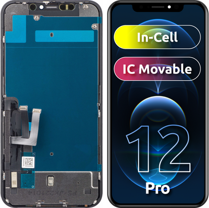 JK Οθόνη αφής για Apple iPhone 12 / 12 Pro, με πλαίσιο, έκδοση LCD εντός κυψέλης, μαύρο