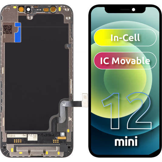 Οθόνη αφής JK για Apple iPhone 12 mini, με πλαίσιο, έκδοση LCD εντός κυψέλης, μαύρο 