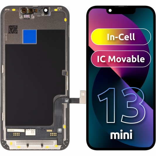 JK Οθόνη αφής για Apple iPhone 13 mini, με πλαίσιο, έκδοση LCD εντός κυψέλης, μαύρο 