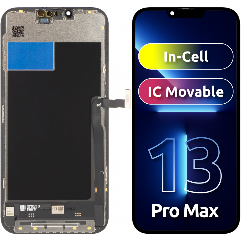 Οθόνη αφής JK για Apple iPhone 13 Pro Max, με πλαίσιο, έκδοση LCD εντός κυψέλης, μαύρο 