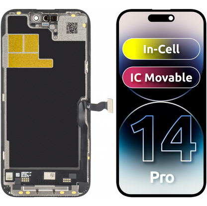 JK Οθόνη αφής για Apple iPhone 14 Pro, με πλαίσιο, LCD In-Cell IC Κινητή, Μαύρο 