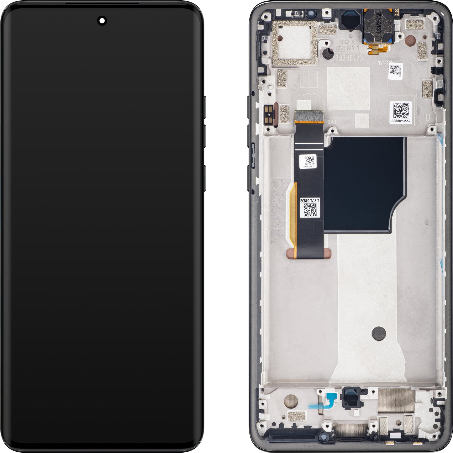 Motorola Edge 40 Neo Touchscreen Display, with Frame, Version L3, Black, Swap 5D68C23158