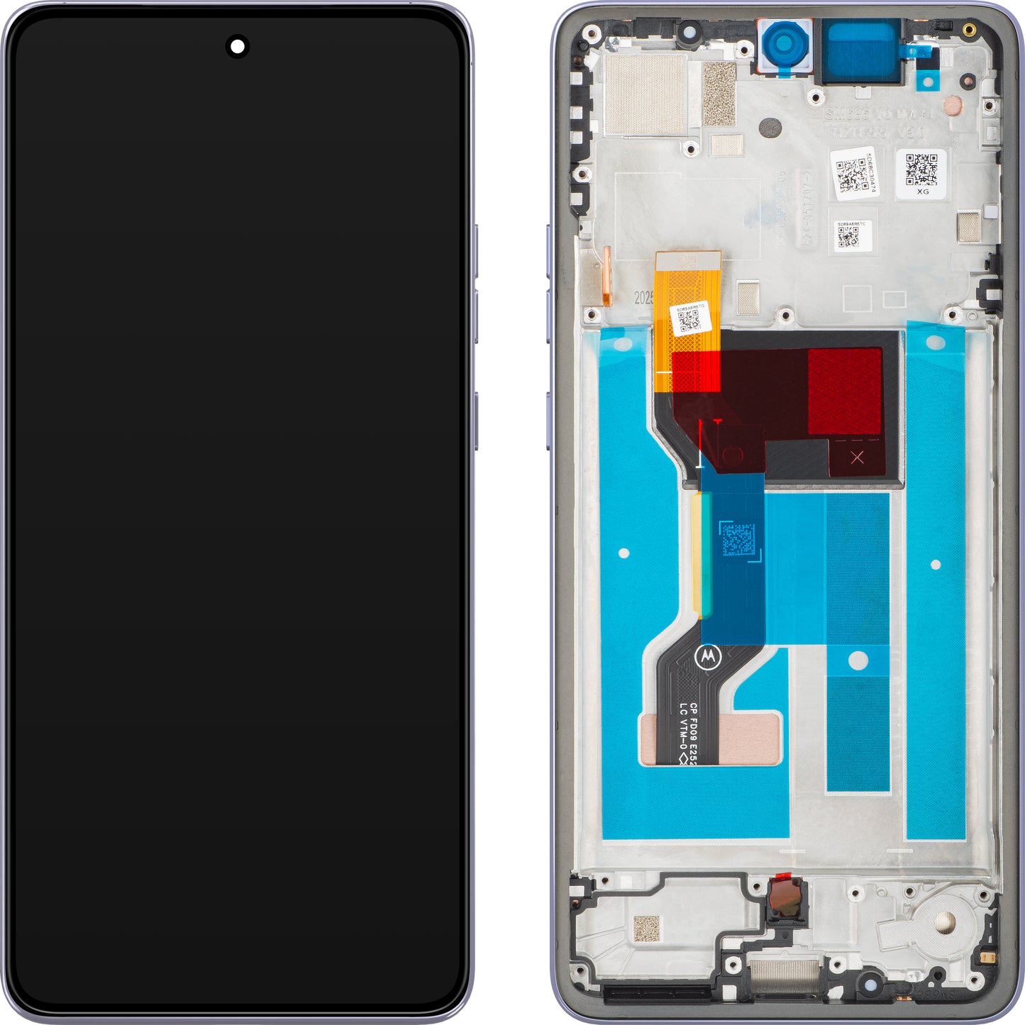 Display με Touchscreen Motorola Moto G86, με Πλαίσιο, Μωβ (Cosmic Sky), Service Pack 5D68C30475