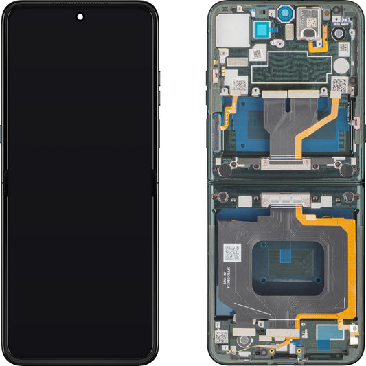 Οθόνη με οθόνη αφής Motorola Razr 60 Ultra, με πλαίσιο, Υποεσωτερική, Πράσινη (Pantone Scarab), Service Pack 5D68C30088