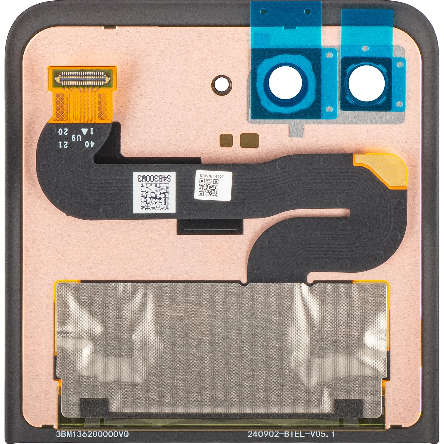 Display με Touchscreen Motorola Razr 2024 / Razr 50, Sub Outer, Service Pack 5D68C24805