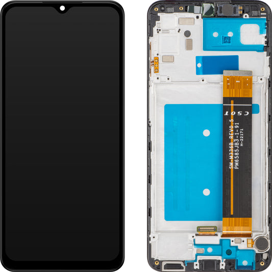 Οθόνη με οθόνη αφής MP συμβατή με Samsung Galaxy A23 A235, με Πλαίσιο, Μαύρη