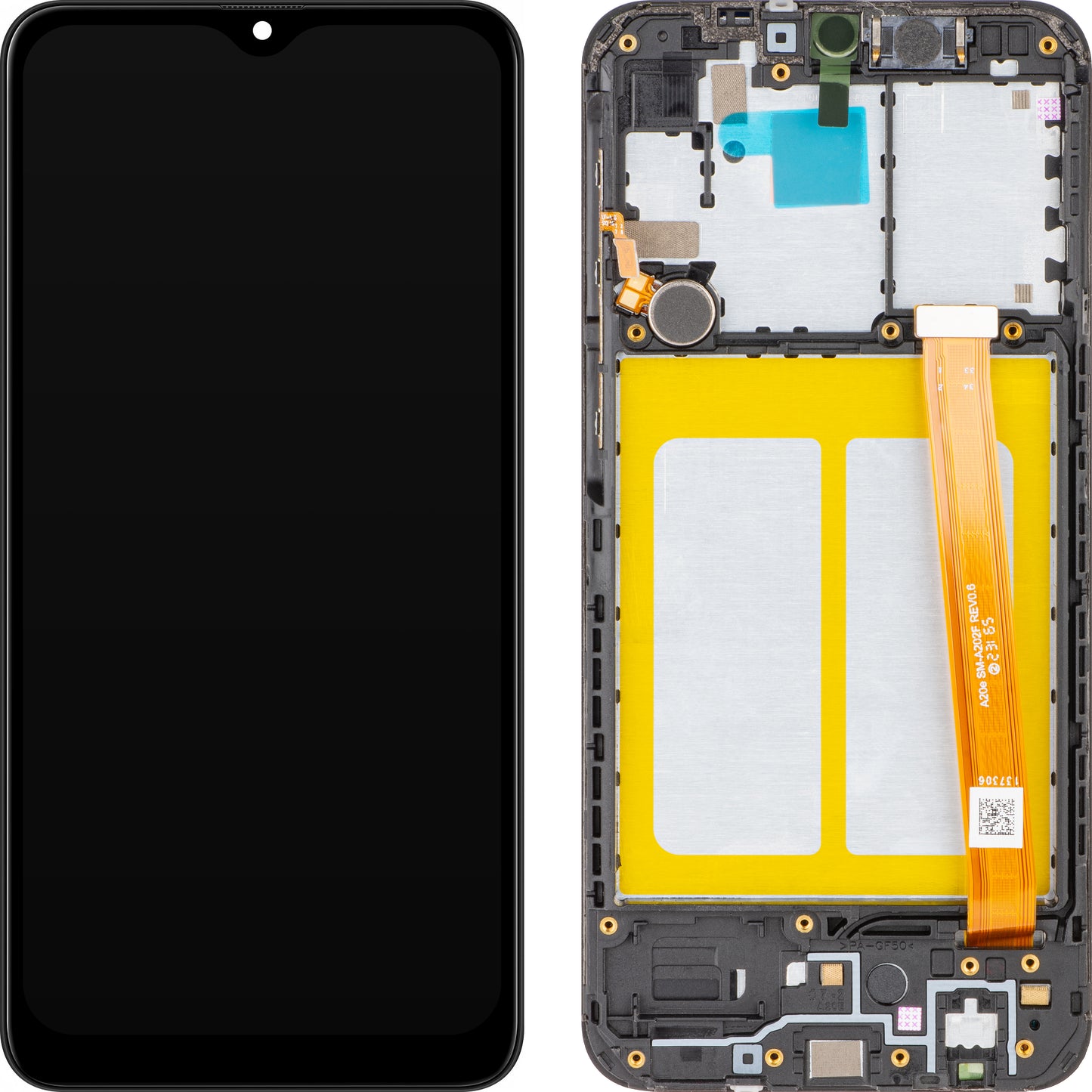 Οθόνη με Αφής MP συμβατή με Samsung Galaxy A20e A202, με Πλαίσιο, Μαύρη