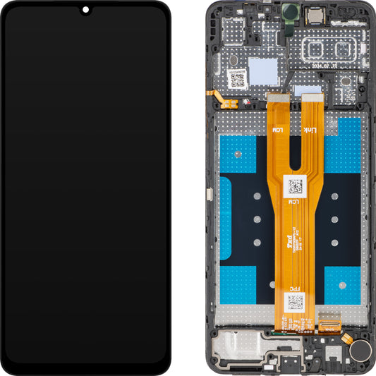 Οθόνη με οθόνη αφής MP συμβατή με Samsung Galaxy A06 A065, με Πλαίσιο, Μαύρη
