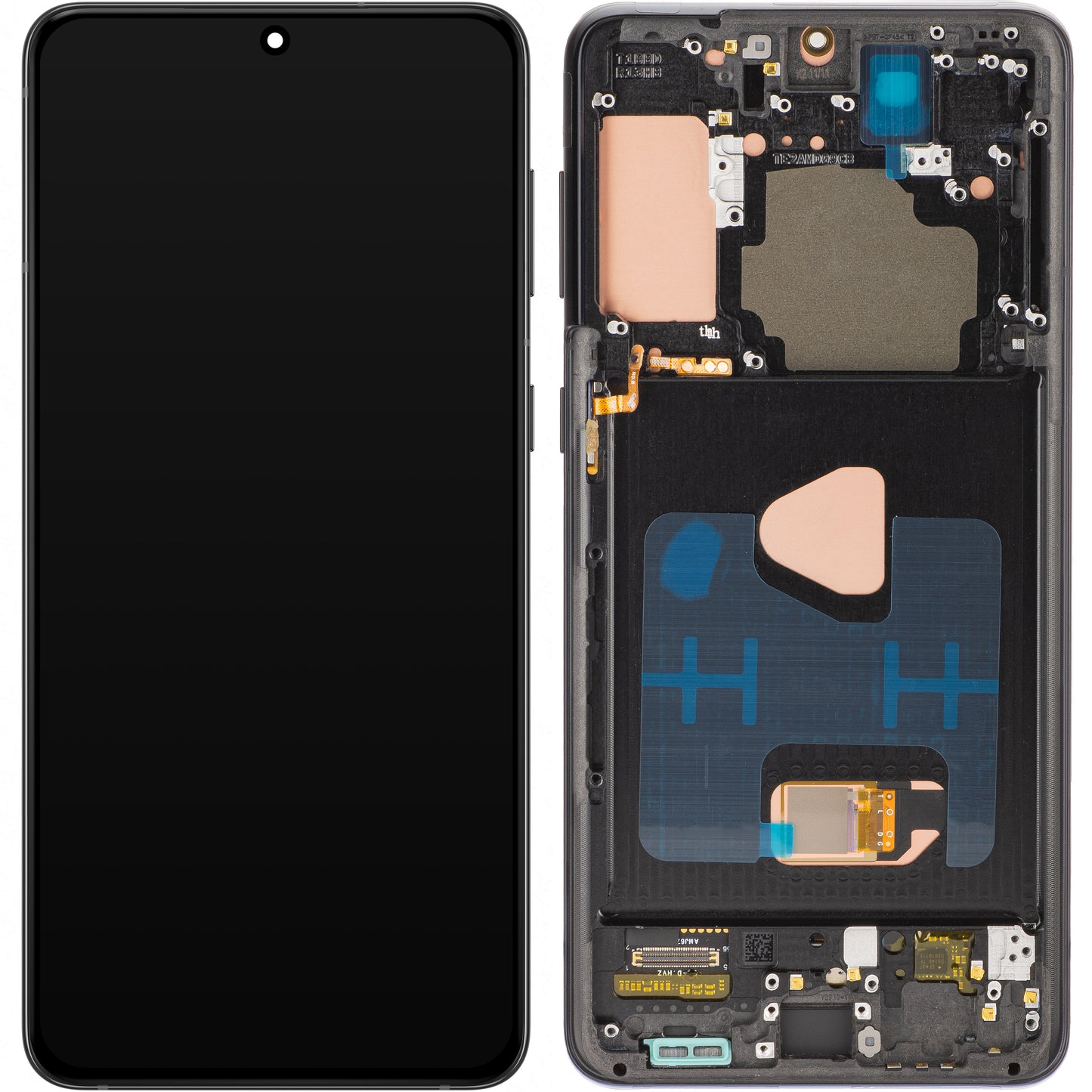 Οθόνη με οθόνη αφής MP συμβατή με Samsung Galaxy S21+ 5G G996, με Πλαίσιο, Έκδοση OLED, Μαύρη