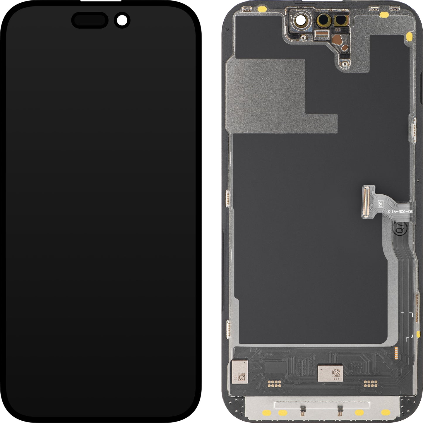 Οθόνη αφής MP συμβατή με Apple iPhone 14 Pro, με Πλαίσιο, Έκδοση Soft OLED IC Movable 120Hz FHD, Μαύρη