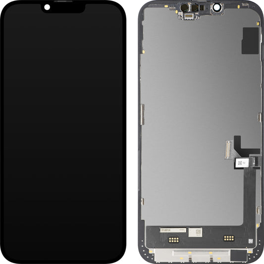 Οθόνη με Αφή MP συμβατή με Apple iPhone 14 Plus, με Πλαίσιο, Έκδοση Soft OLED FHD Diagnostic, Μαύρη
