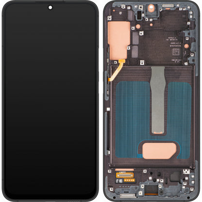 Οθόνη με οθόνη αφής MP συμβατή με Samsung Galaxy S22+ 5G S906, με Πλαίσιο, Μαύρη