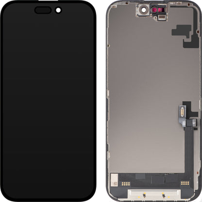 Οθόνη με Αφή MP συμβατή με Apple iPhone 16, με Πλαίσιο, Έκδοση Soft OLED FHD Diagnostic, Μαύρη