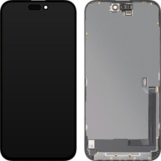 Οθόνη με Αφής MP συμβατή με Apple iPhone 16 Plus, με Πλαίσιο, Έκδοση OLED FHD Diagnostic, Μαύρη
