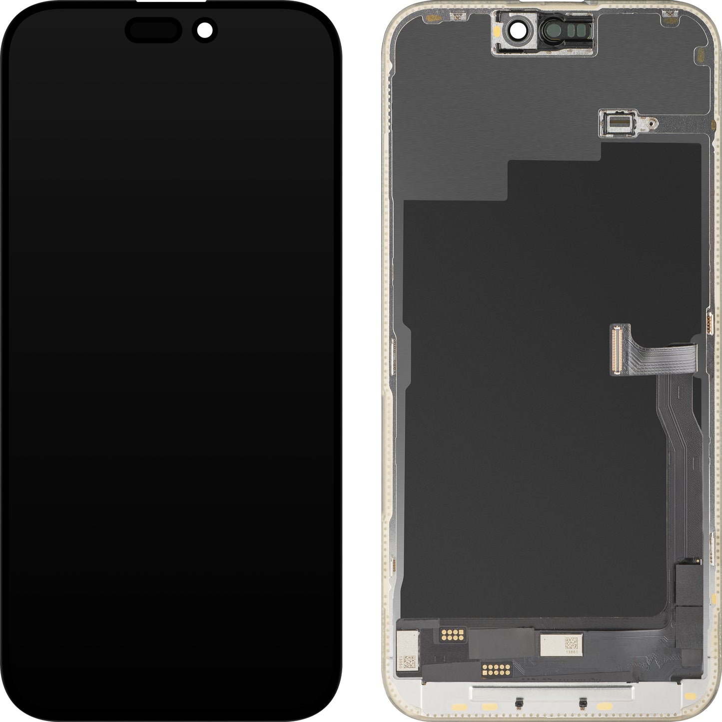 Οθόνη αφής MP συμβατή με Apple iPhone 15 Pro Max, με Πλαίσιο, Έκδοση OLED FHD Diagnostic, Μαύρη