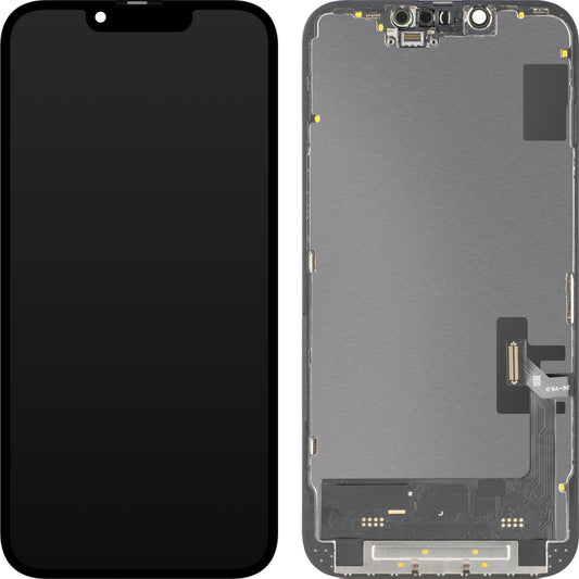 Οθόνη αφής MP συμβατή με Apple iPhone 14, με Πλαίσιο, Έκδοση Soft OLED FHD 120Hz IC Movable, Μαύρη