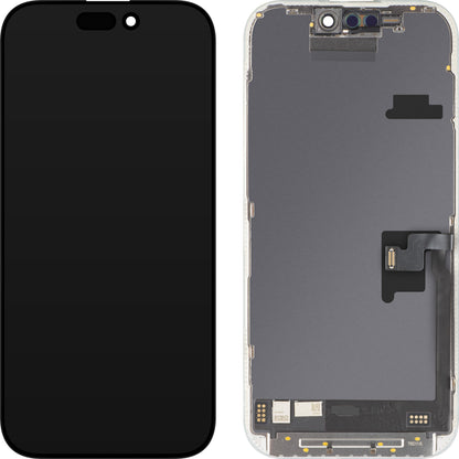 Οθόνη αφής MP συμβατή με Apple iPhone 16 Pro, με Πλαίσιο, Έκδοση Soft OLED FHD 120Hz IC Movable, Μαύρη