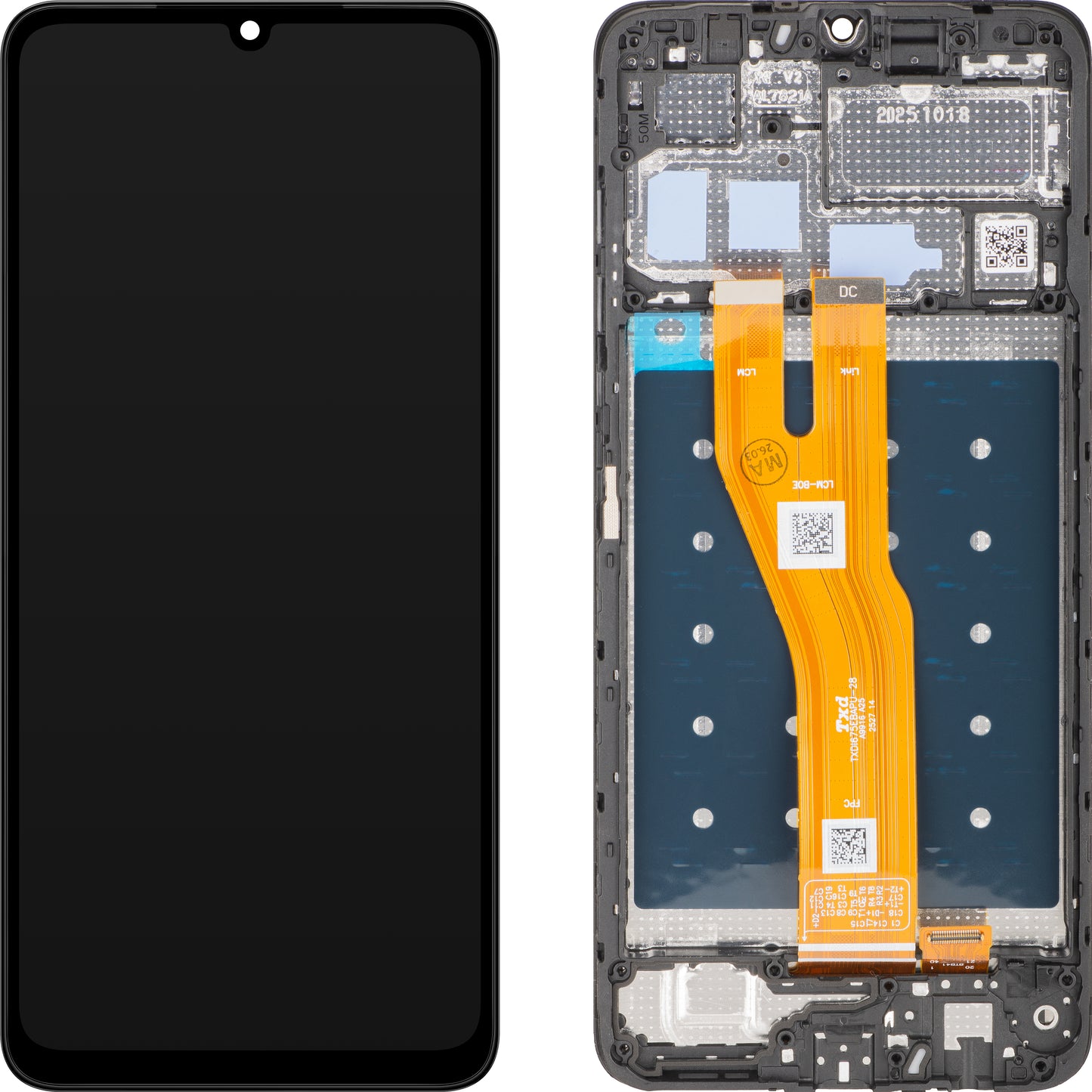 MP Touchscreen Display compatible with Honor X5c / X5c Plus, with Frame, Black